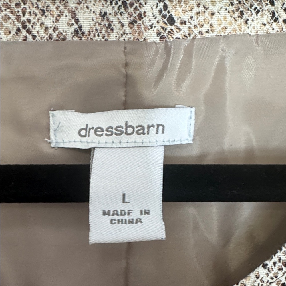 Dressbarn Animal Print Top in Brown and Cream